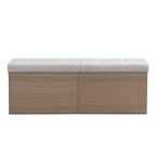 49 Scarpiera Panca da Ingresso Mobiletto Porta Scarpe Contenitore Pouf con Sedile Imbottito e Doppie Ante per Ingresso, Camera da Letto