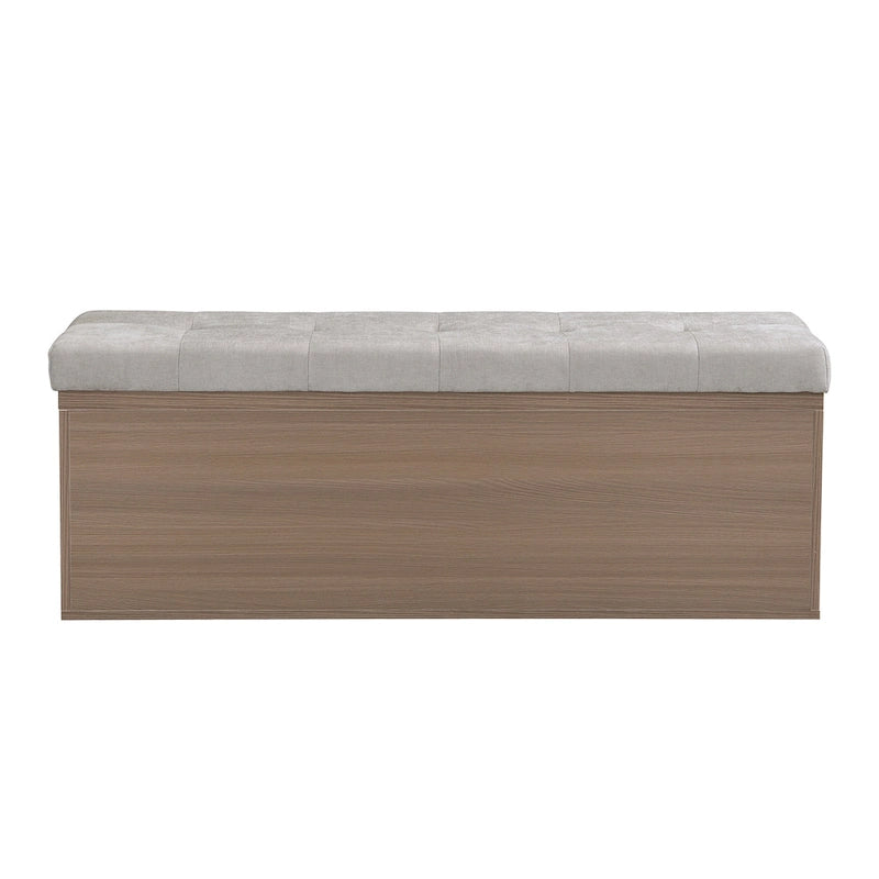 49 Scarpiera Panca da Ingresso Mobiletto Porta Scarpe Contenitore Pouf con Sedile Imbottito e Doppie Ante per Ingresso, Camera da Letto