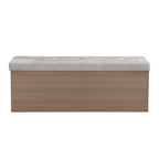 49 Scarpiera Panca da Ingresso Mobiletto Porta Scarpe Contenitore Pouf con Sedile Imbottito e Doppie Ante per Ingresso, Camera da Letto