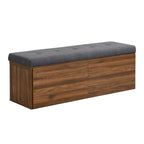 49 Scarpiera Panca da Ingresso Mobiletto Porta Scarpe Contenitore Pouf con Sedile Imbottito e Doppie Ante per Ingresso, Camera da Letto