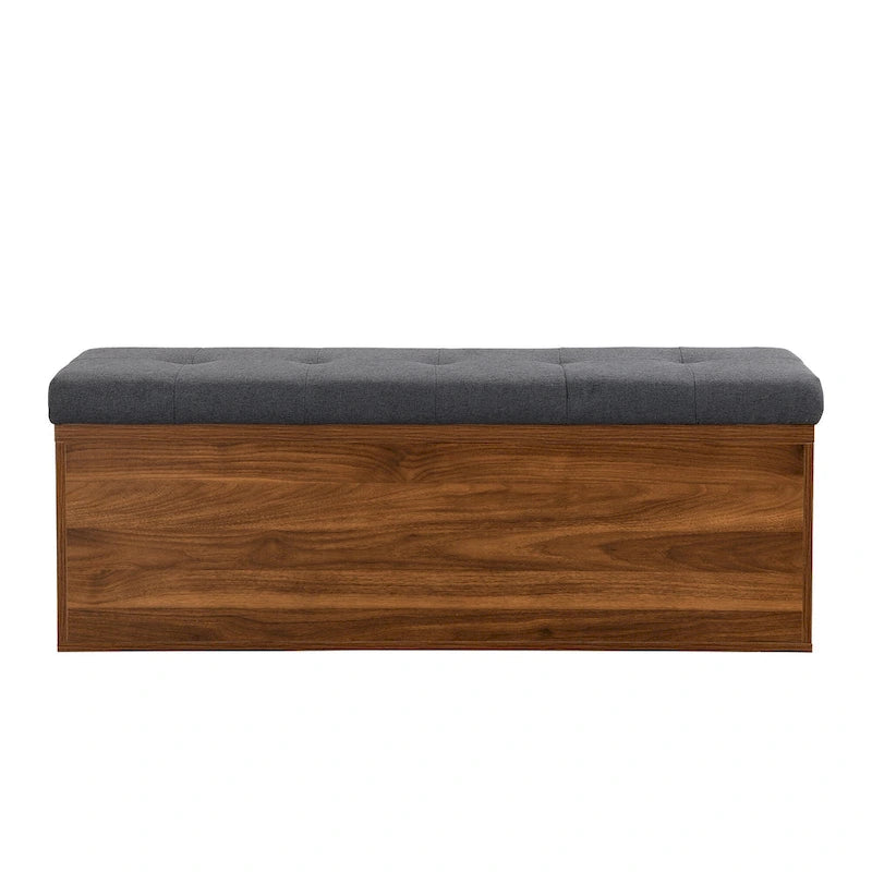 49 Scarpiera Panca da Ingresso Mobiletto Porta Scarpe Contenitore Pouf con Sedile Imbottito e Doppie Ante per Ingresso, Camera da Letto