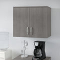Pensile a muro 28W x 16D x 24H con ante e ripiani regolabili – Grado commerciale