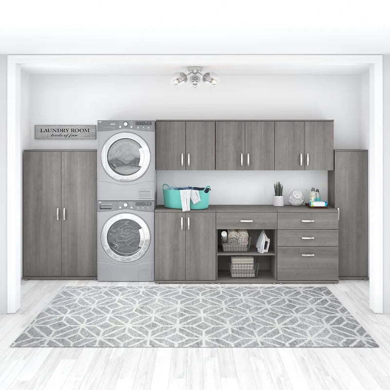 Pensile a muro 28W x 16D x 24H con ante e ripiani regolabili – Grado commerciale