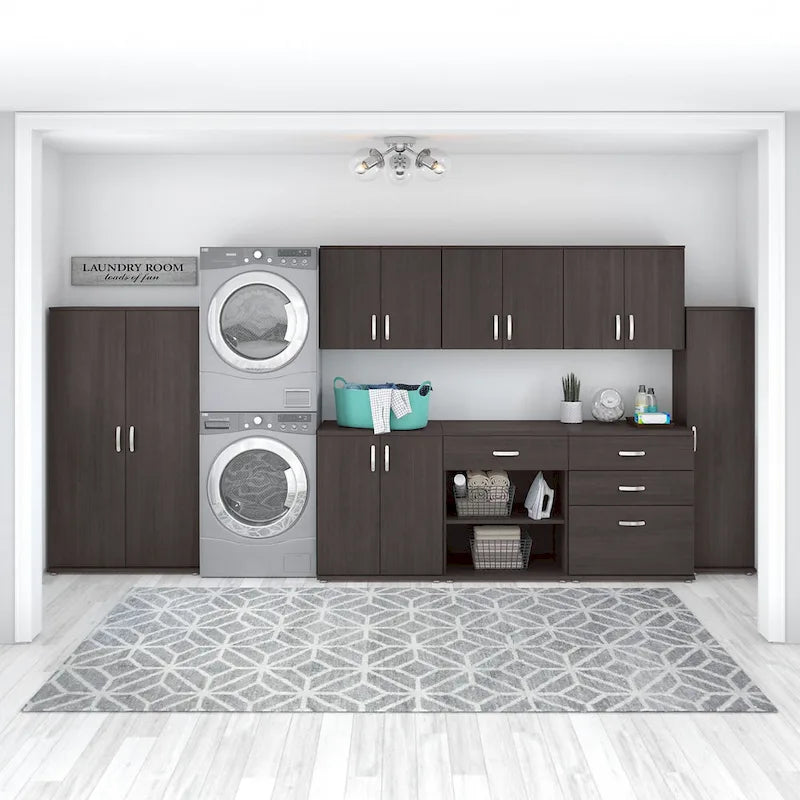 Pensile a muro 28W x 16D x 24H con ante e ripiani regolabili – Grado commerciale