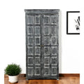 Dispensa o armadio portaoggetti in legno massello grigio scuro 72 - 36" X 72" X 18"