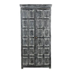 Dispensa o armadio portaoggetti in legno massello grigio scuro 72 - 36" X 72" X 18"
