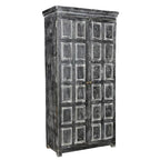 Dispensa o armadio portaoggetti in legno massello grigio scuro 72 - 36" X 72" X 18"