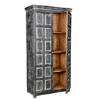 Dispensa o armadio portaoggetti in legno massello grigio scuro 72 - 36" X 72" X 18"