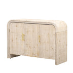 Credenza Curva Retrò Minimalista con Maniglie Dorate e Divisori Regolabili per Soggiorno o Sala da Pranzo