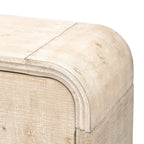 Credenza Curva Retrò Minimalista con Maniglie Dorate e Divisori Regolabili per Soggiorno o Sala da Pranzo