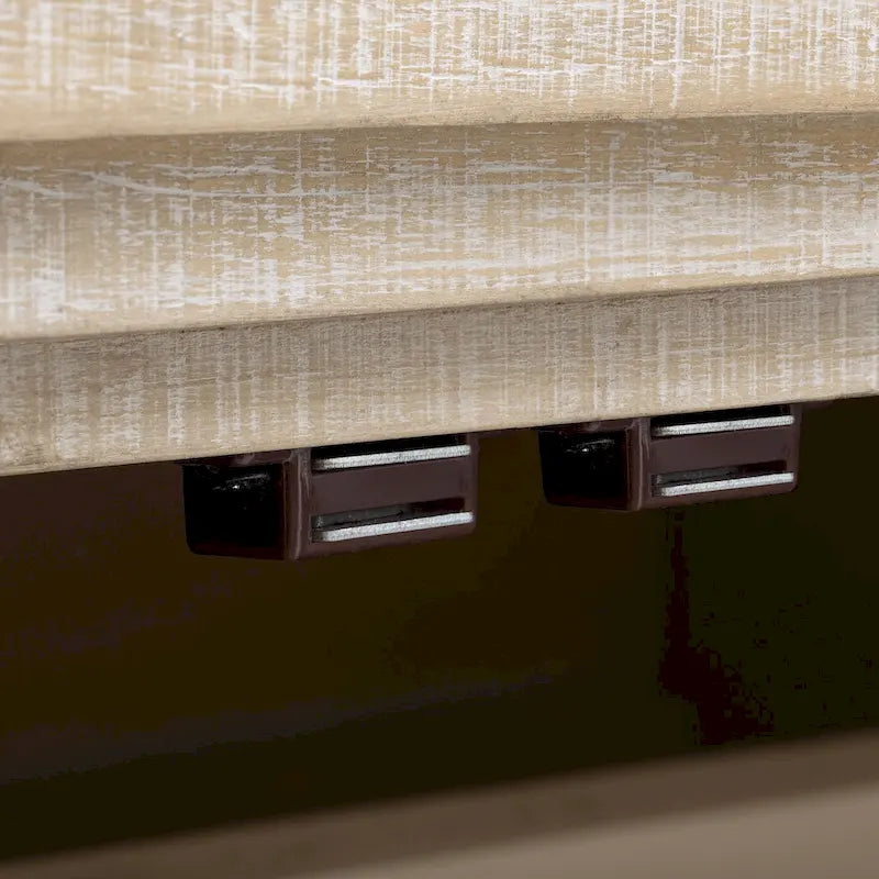 Credenza Curva Retrò Minimalista con Maniglie Dorate e Divisori Regolabili per Soggiorno o Sala da Pranzo