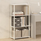 Scaffale multiuso a 4 ripiani – Libreria e unità di scaffalatura, Bianco/Bianco