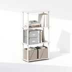Scaffale multiuso a 4 ripiani – Libreria e unità di scaffalatura, Bianco/Bianco