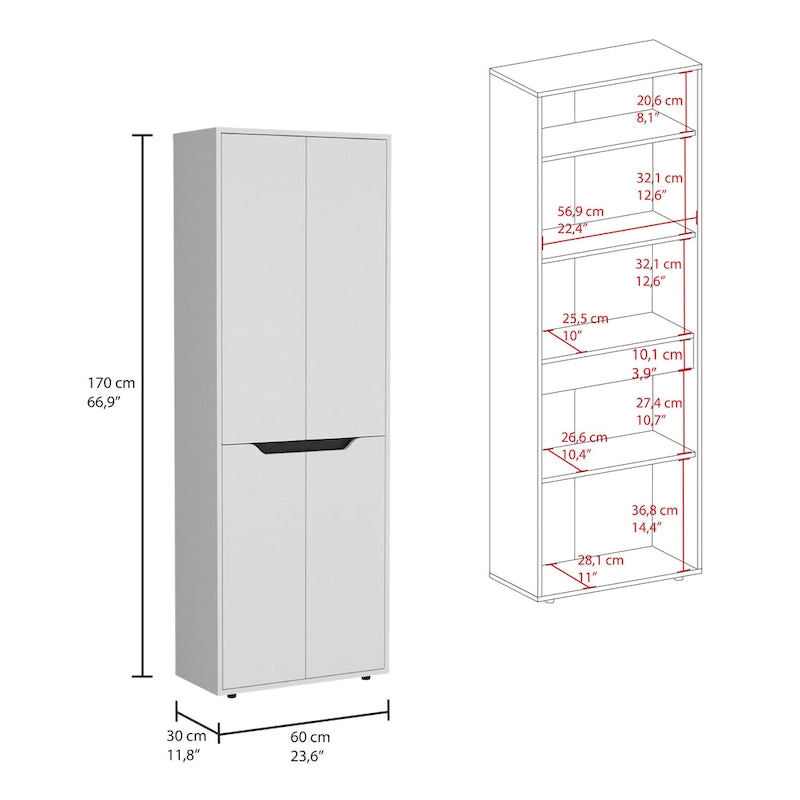 Dispensa da cucina moderna – Bianco e Nero, 170A x 60L x 30P