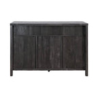 Madia 47W, mobile contenitore per sala da pranzo, credenza da buffet con due armadietti, due cassetti, due ripiani aperti