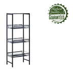 Scaffali portaoggetti a 3 ripiani con vassoi a rete e struttura in metallo – 44L x 23P x 111,5A cm