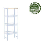 Scaffali portaoggetti a 3 ripiani con vassoi a rete e struttura in metallo – 44L x 23P x 111,5A cm