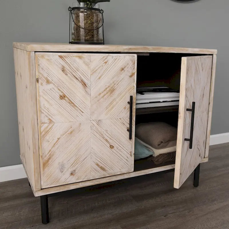 Mobiletto contenitore rustico naturale stile Modern Farmhouse