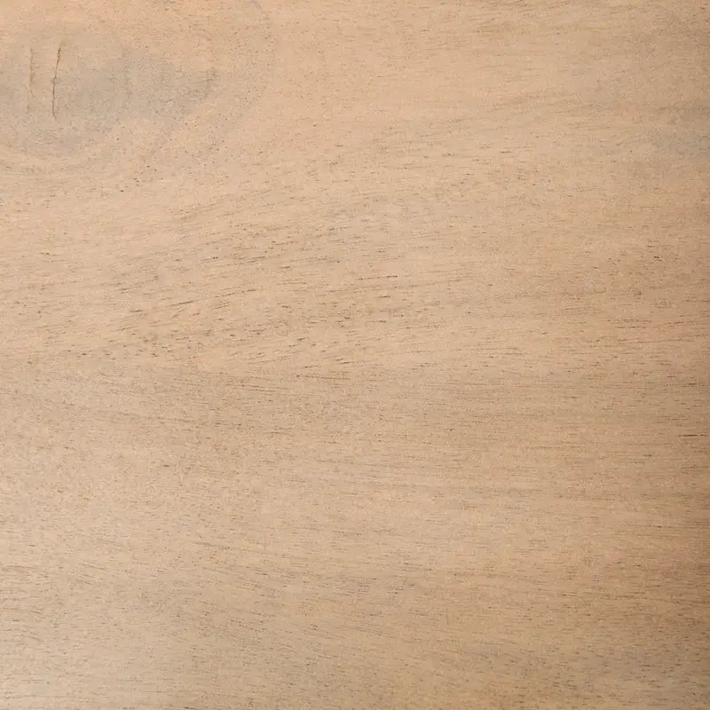 Madia Tucker marrone chiaro in legno massello con ante decorate - 71,75L x 30A x 15P