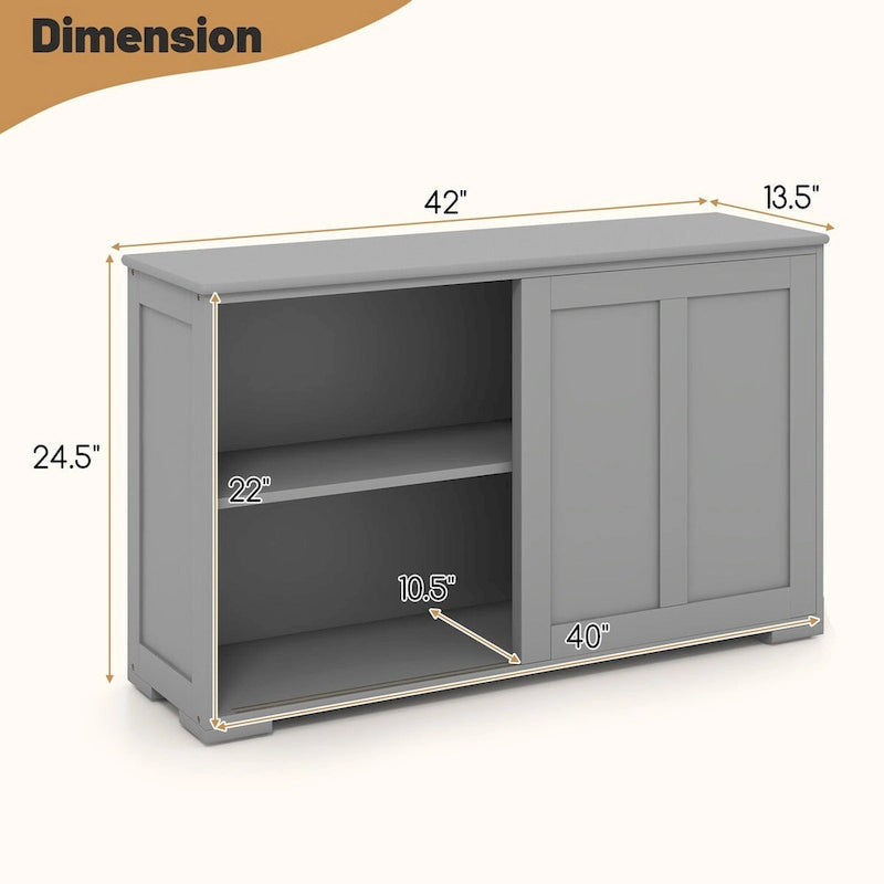 Credenza da Cucina Antica Impilabile con Ripiano Regolabile in Altezza - 42 x 13 x 23,5 (L x P x A)