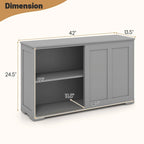 Credenza da Cucina Antica Impilabile con Ripiano Regolabile in Altezza - 42 x 13 x 23,5 (L x P x A)