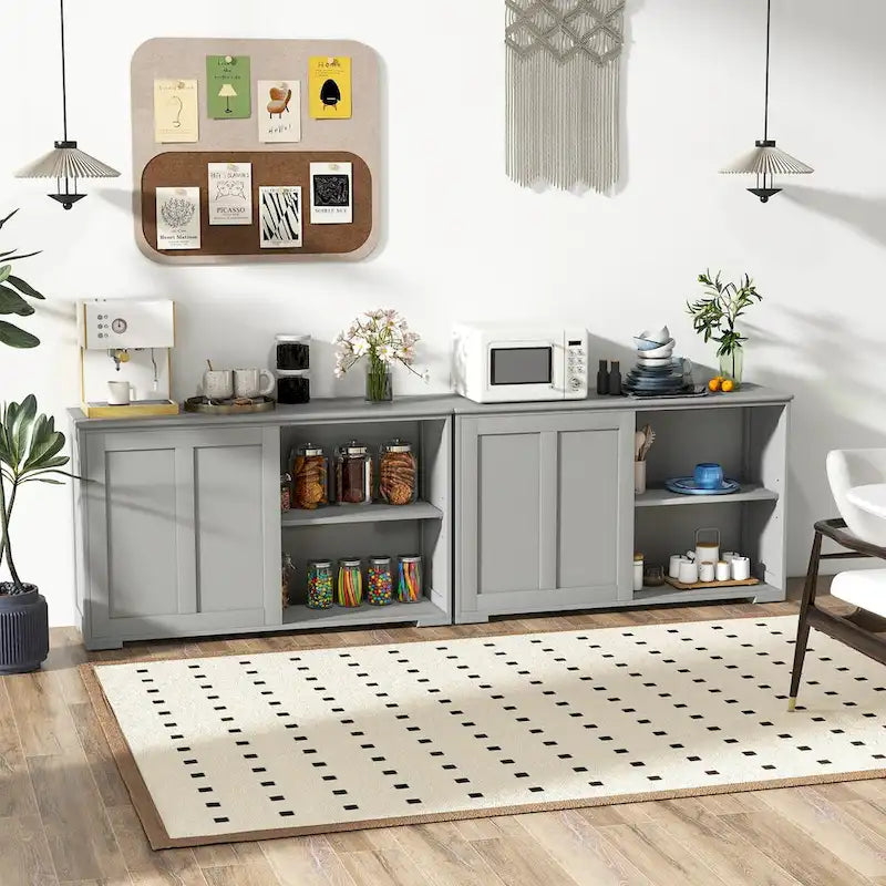 Credenza da Cucina Antica Impilabile con Ripiano Regolabile in Altezza - 42 x 13 x 23,5 (L x P x A)