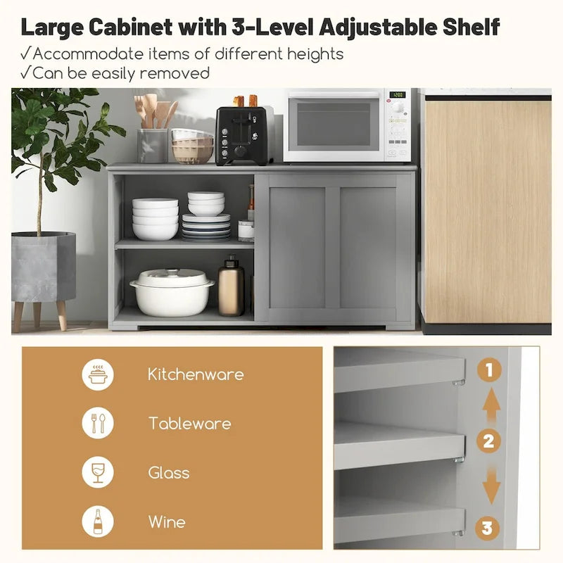 Credenza da Cucina Antica Impilabile con Ripiano Regolabile in Altezza - 42 x 13 x 23,5 (L x P x A)