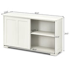 Credenza da Cucina Antica Impilabile con Ripiano Regolabile in Altezza - 42 x 13 x 23,5 (L x P x A)