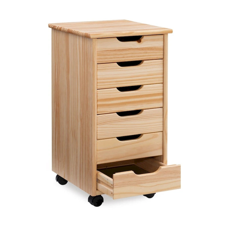 Mobiletto da magazzino con 6 cassetti, marrone naturale, 26"