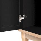 Credenza con ante in vetro, mobile buffet a 3 ante a specchio