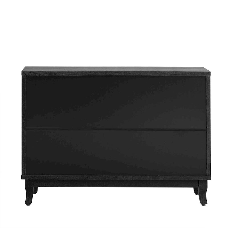 Credenza con ante in vetro, mobile buffet a 3 ante a specchio