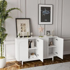 Mobile contenitore a 4 ante Intaglio con gambe in pino