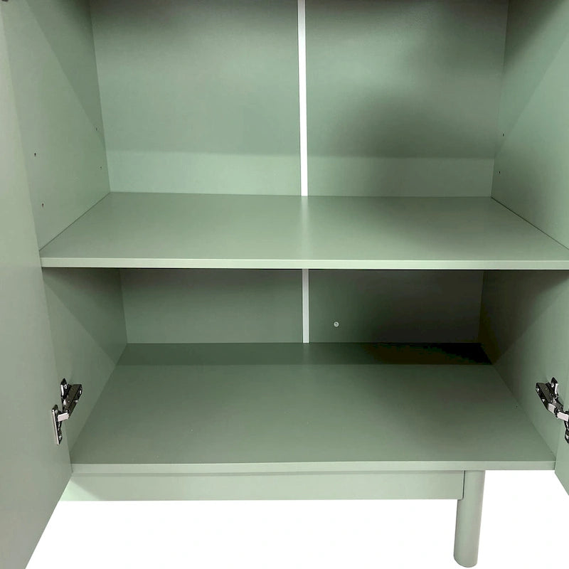 Mobile contenitore a 4 ante Intaglio con gambe in pino