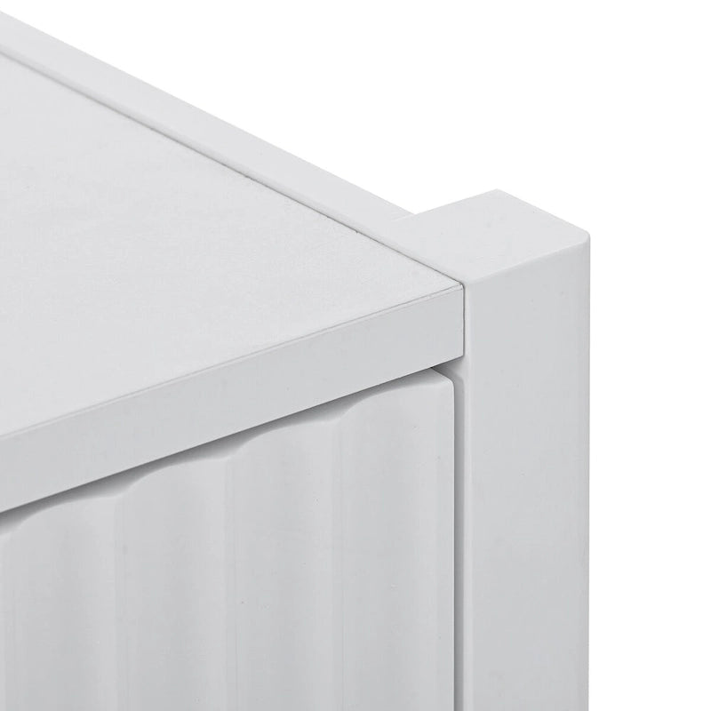Mobile contenitore Accent, madia, armadietto in legno con maniglie in metallo