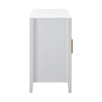 Mobile contenitore Accent, madia, armadietto in legno con maniglie in metallo