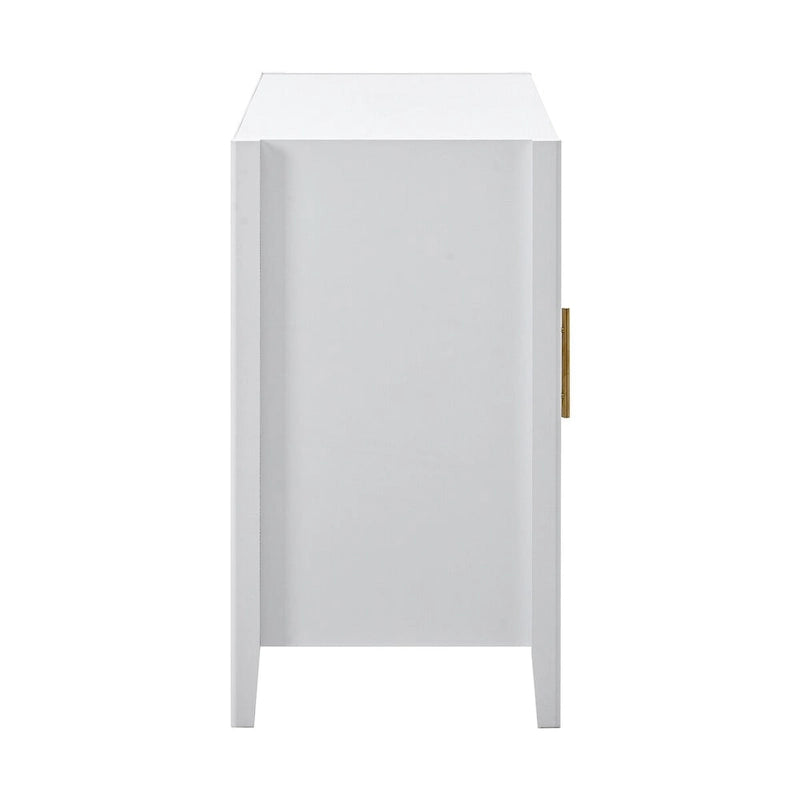 Mobile contenitore Accent, madia, armadietto in legno con maniglie in metallo