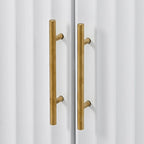 Mobile contenitore Accent, madia, armadietto in legno con maniglie in metallo