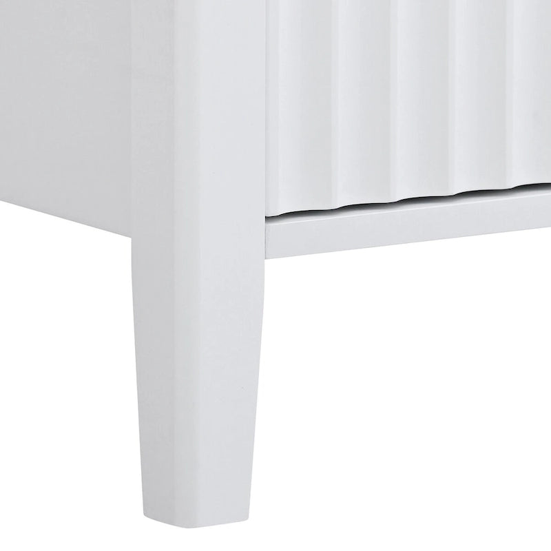 Mobile contenitore Accent, madia, armadietto in legno con maniglie in metallo