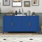 Mobile contenitore Accent, madia, armadietto in legno con maniglie in metallo