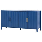 Mobile contenitore Accent, madia, armadietto in legno con maniglie in metallo