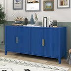 Mobile contenitore Accent, madia, armadietto in legno con maniglie in metallo