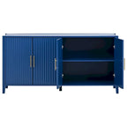 Mobile contenitore Accent, madia, armadietto in legno con maniglie in metallo