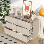 Cassettiera, mobile bar, credenza, mobile contenitore, angoli dei cassetti piatti, sei cassetti