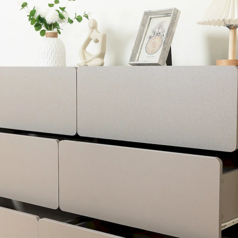 Cassettiera, mobile bar, credenza, mobile contenitore, angoli dei cassetti piatti, sei cassetti