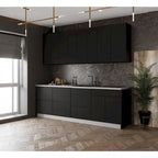 Pannello di chiusura per pensile da cucina con bordo in ABS – Nero, 12x30
