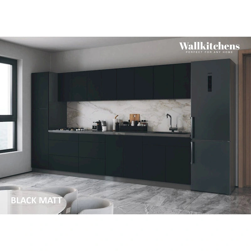 Pannello di chiusura per pensile da cucina con bordo in ABS – Nero, 12x30