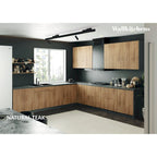 Pannello di chiusura per pensile da cucina con bordo in ABS – Nero, 12x30
