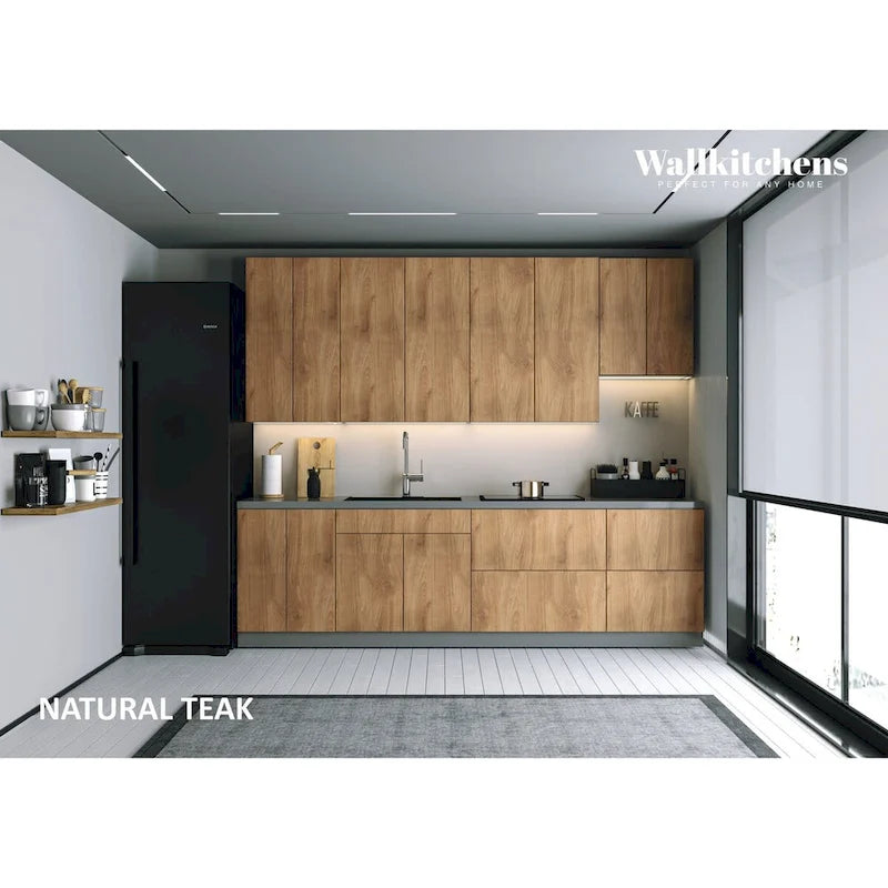 Pannello di chiusura per pensile da cucina con bordo in ABS – Nero, 12x30