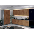 Pannello di chiusura per pensile da cucina con bordo in ABS – Nero, 12x30