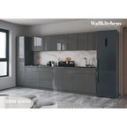 Pannello di chiusura per pensile da cucina con bordo in ABS – Nero, 12x30